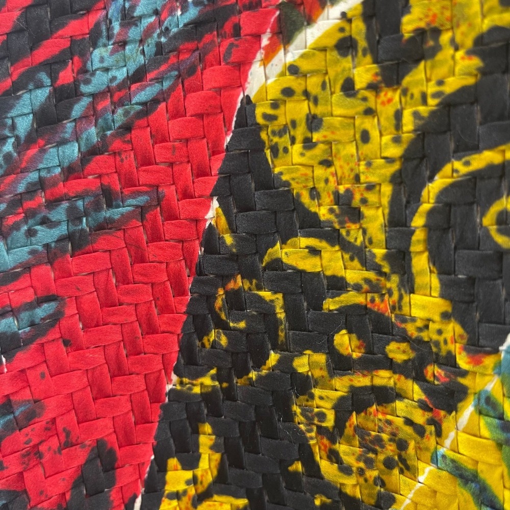 Chico's Silk Jacket 1 Abstract Boho Art To Wear Open Front Colorful Maximalism - Picture 13 of 16